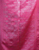Rani Pink Silk Woven Banarasi Saree