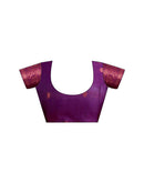 Mauve Silk Woven Banarasi Saree