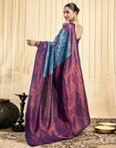 Light Blue Silk Woven Banarasi Saree