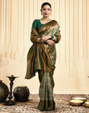Pista Green Silk Woven Banarasi Saree