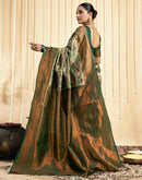 Pista Green Silk Woven Banarasi Saree
