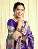 Royal Blue Silk Woven Paithani Saree