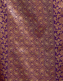 Wine Silk Woven Saree