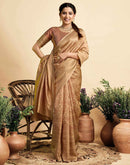Beige Silk Woven Kanjivaram Saree