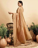 Beige Silk Woven Kanjivaram Saree