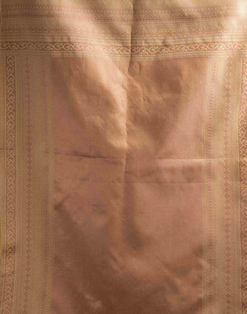 Beige Silk Woven Kanjivaram Saree