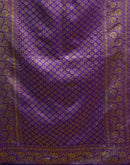 Dark Violet Silk Woven Banarasi Saree