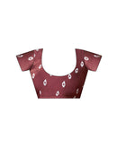Maroon Georgette Printed Saree
