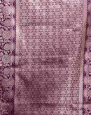 Dark Purple Silk Woven Banarasi Saree