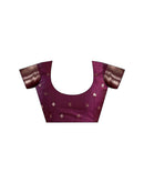 Magenta Silk Woven Banarasi Saree