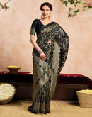 Black Silk Woven Banarasi Saree
