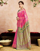 Pink Silk Woven Patola Saree
