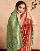 Red Silk Woven Patola Saree