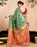 Green Silk Woven Patola Saree