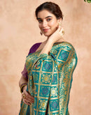 Green Silk Woven Patola Saree