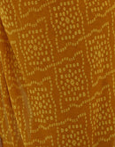Yellow Georgette Printed Bandhani Saree