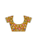 Yellow Georgette Printed Bandhani Saree