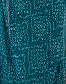 Blue Georgette Printed Bandhani Saree