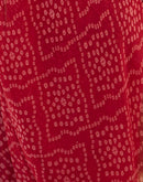 Red Georgette Printed Bandhani Saree