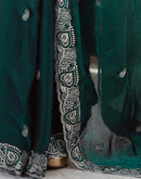 Green Tissue Silk Embroidery Saree
