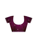 Dark Magenta Shimmer Embroidery Saree