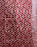 Maroon Silk Woven Saree