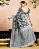 Grey Silk Woven Saree