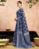 Blue Silk Woven Saree