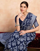 Blue Silk Woven Saree