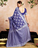 Blue Silk Woven Saree