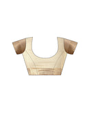 Beige Linen Embroidery Saree