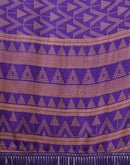 Purple Silk Printed Saree