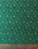 Green Silk Printed Saree