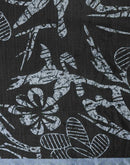 Black Cotton Blend Printed Saree