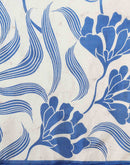 Blue Cotton Printed Saree