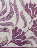 Purple Cotton Printed Saree