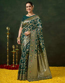 Green Silk Woven Banarasi Saree
