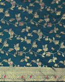 Blue Silk Woven Banarasi Saree