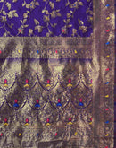 Purple Silk Woven Banarasi Saree
