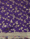 Purple Silk Woven Banarasi Saree