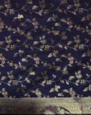 Blue Silk Woven Banarasi Saree