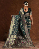 Green Silk Woven Banarasi Saree