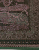 Green Satin Printed Saree