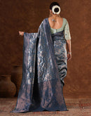 Blue Silk Woven  Banarasi Saree