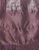 Mauve Silk Woven  Banarasi Saree