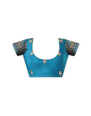 Turquoise Silk Woven  Banarasi Saree