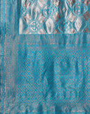 Turquoise Silk Woven  Banarasi Saree