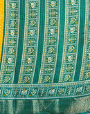 Yellow Silk Printed Bandhani Saree