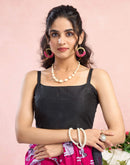 Pink Cotton Printed Saree