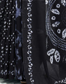 Black Cotton Printed Saree